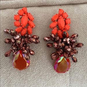 Stunnaaa Jcrew orange statement earrings!